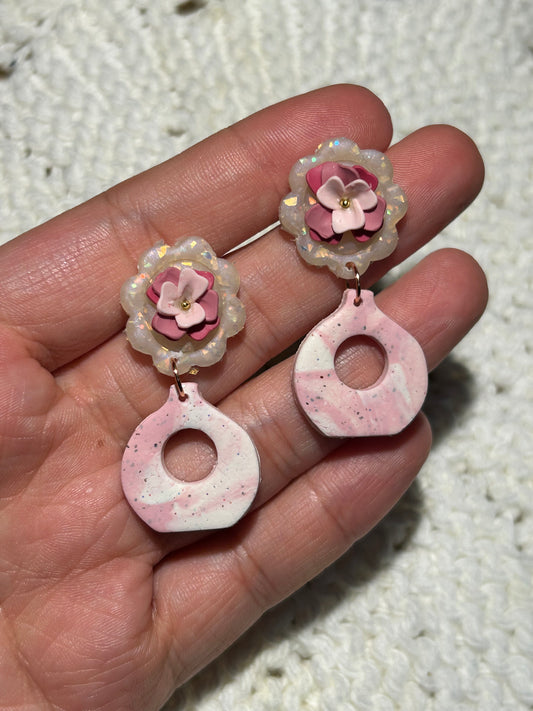 Pink floral with vase