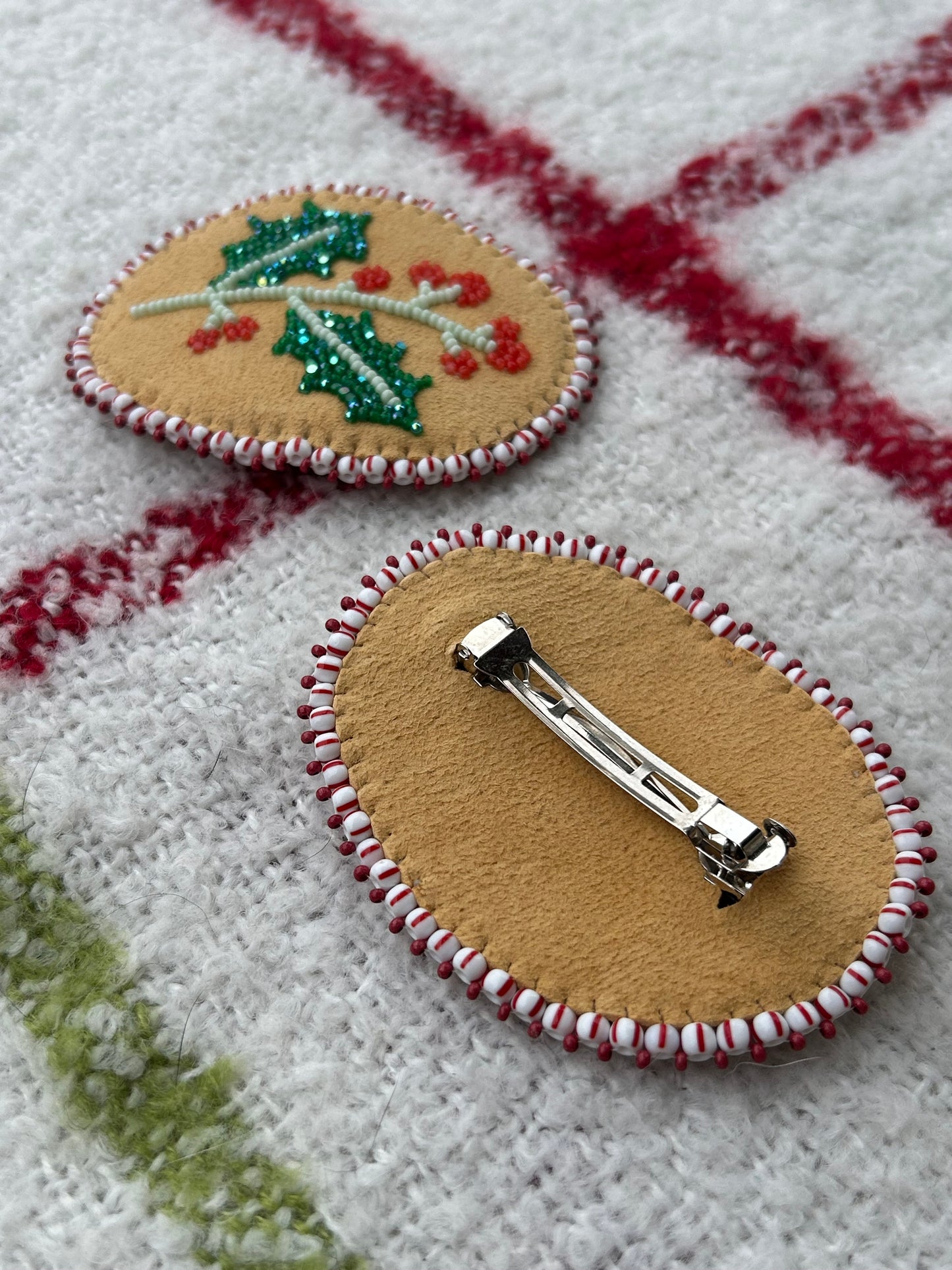 Holly jolly hair clip