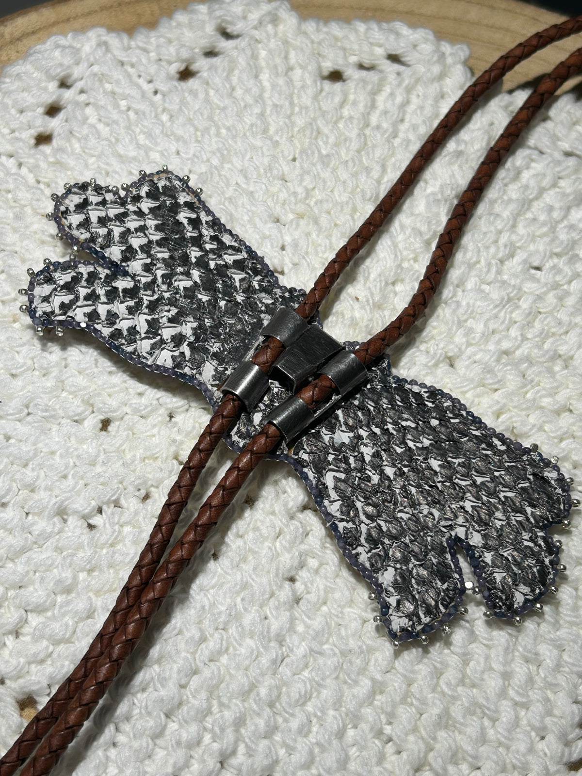 Jack’s bow tie as a bolo tie