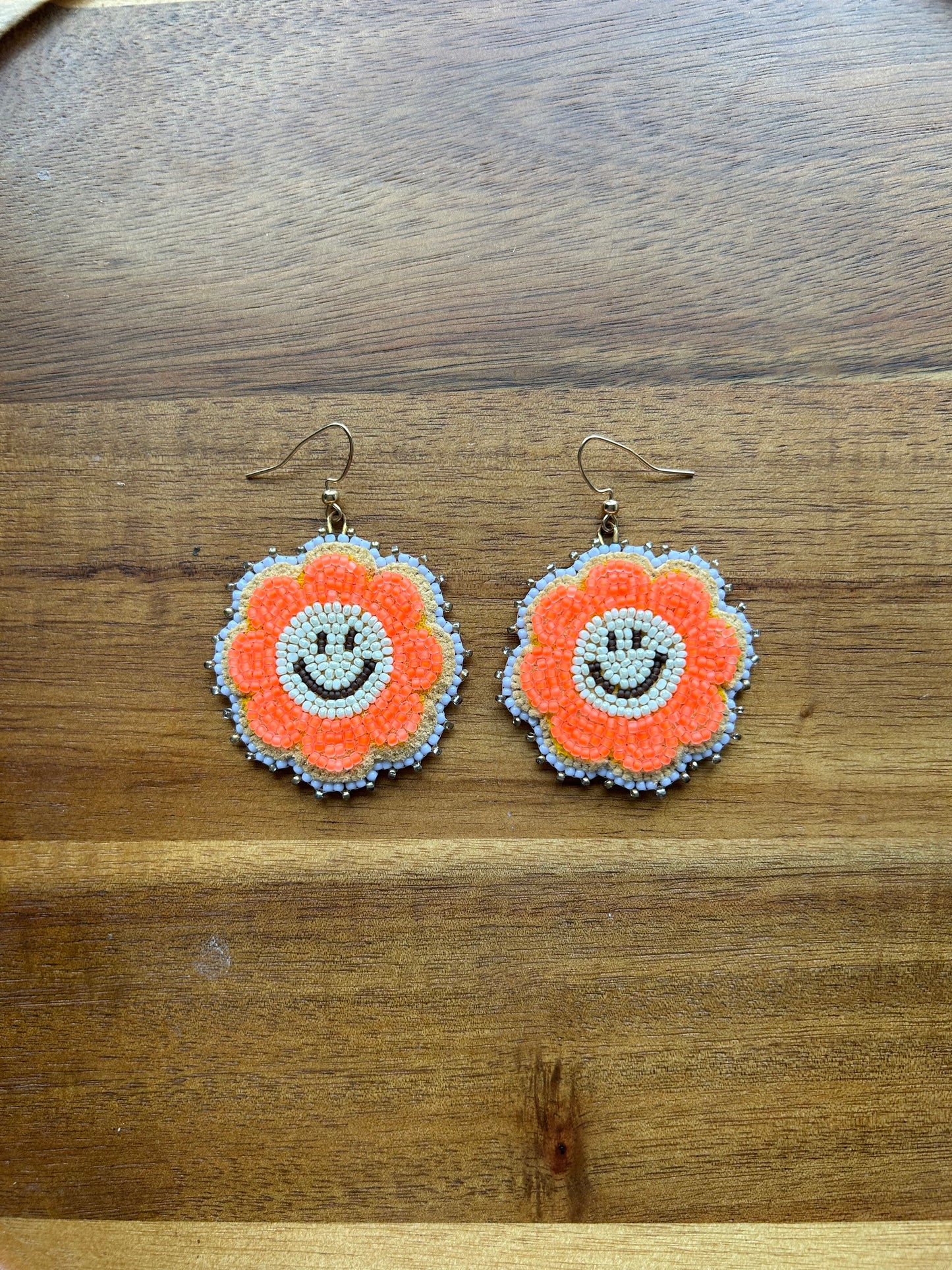 Orange smiling florals