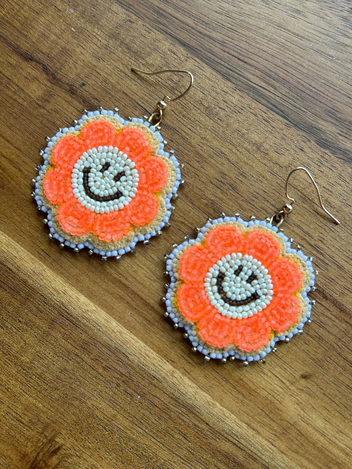 Orange smiling florals