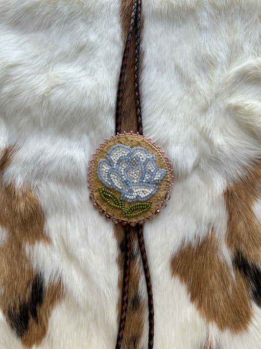 Peony bolo tie