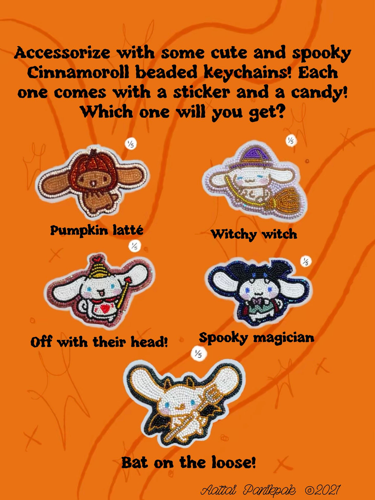 Spooky Cinnamoroll blind boxes