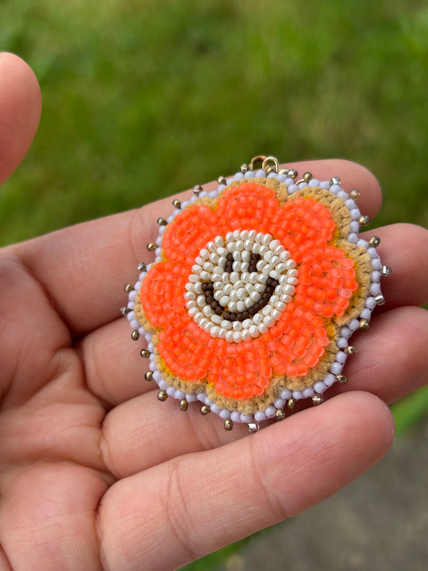 Orange smiling florals