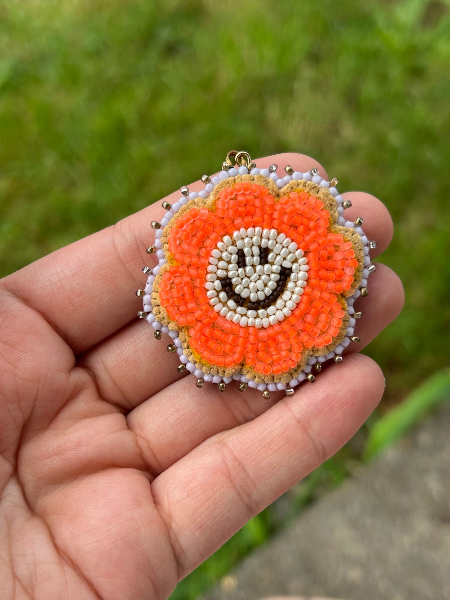 Orange smiling florals