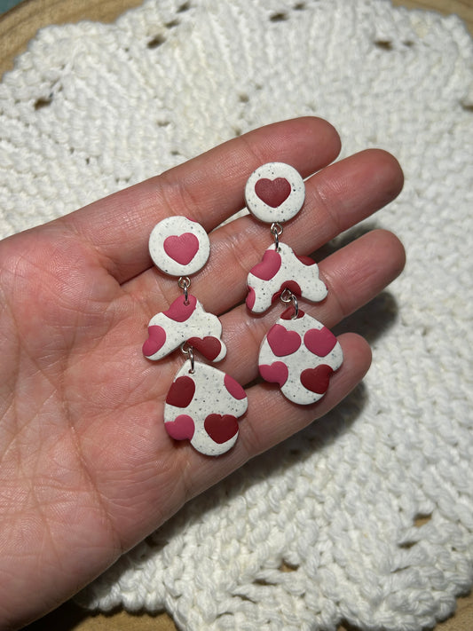 Heart pattern earrings