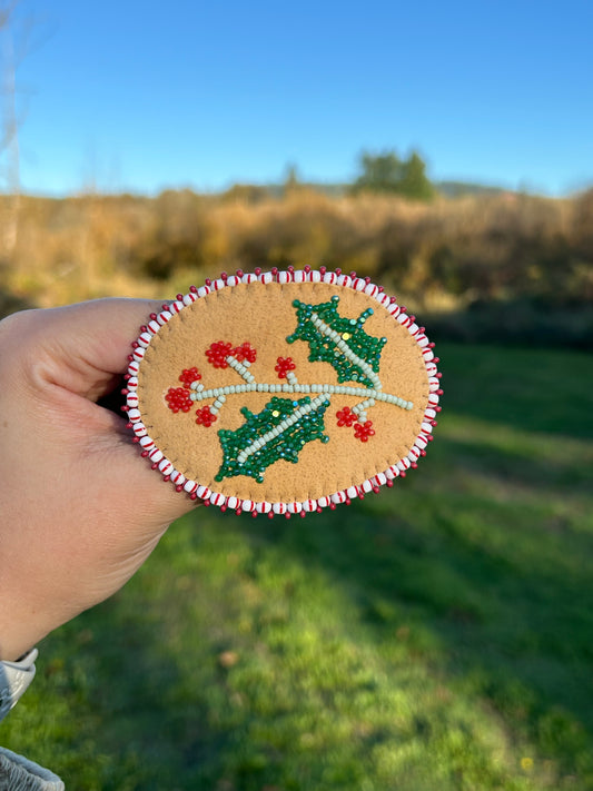 Holly jolly hair clips