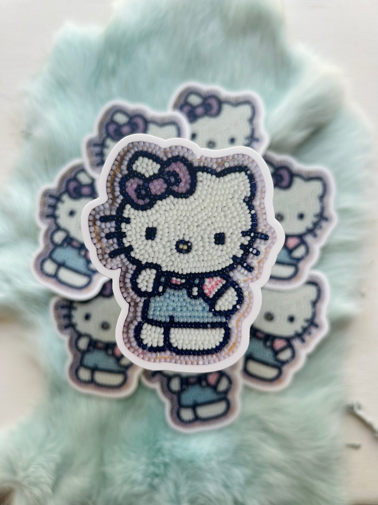 Hello kitty sticker (purple)